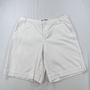 AMERICAN LIVING Casual Bermuda Shorts Sz 8 Cotton White Work EUC